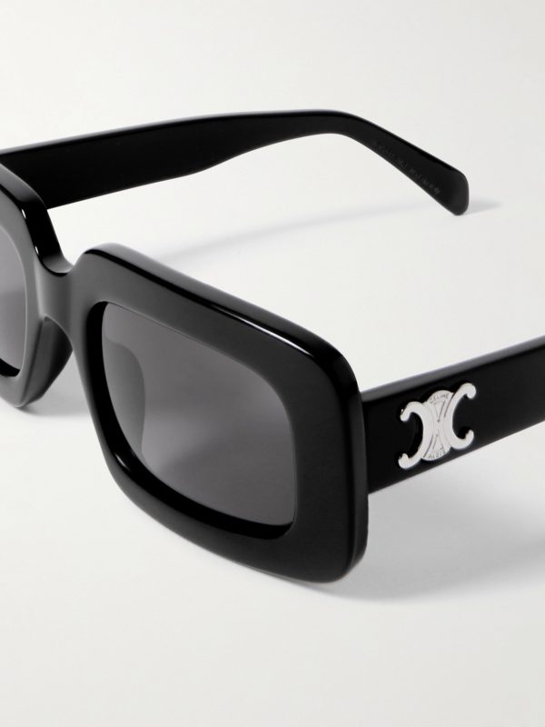 Rectangular-Frame Acetate Sunglasses - CU Rectangular-Frame Acetate Sunglasses - CU