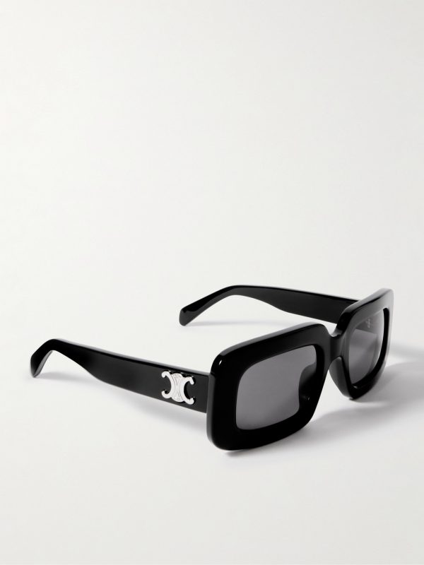 Rectangular-Frame Acetate Sunglasses - FR Rectangular-Frame Acetate Sunglasses - FR