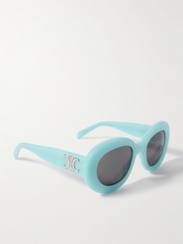 Oval-Frame Acetate Sunglasses - FR Oval-Frame Acetate Sunglasses - FR