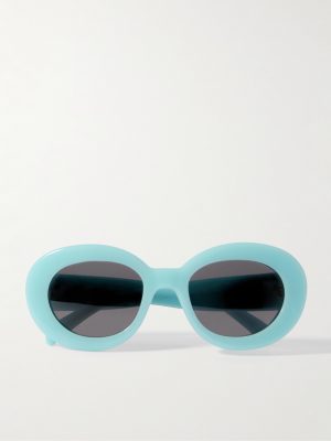 Oval-Frame Acetate Sunglasses