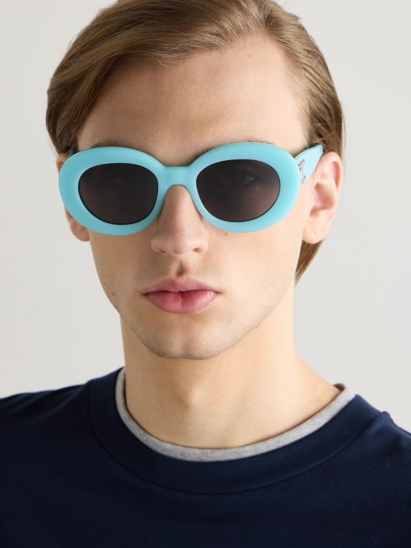 Oval-Frame Acetate Sunglasses - OU Oval-Frame Acetate Sunglasses - OU