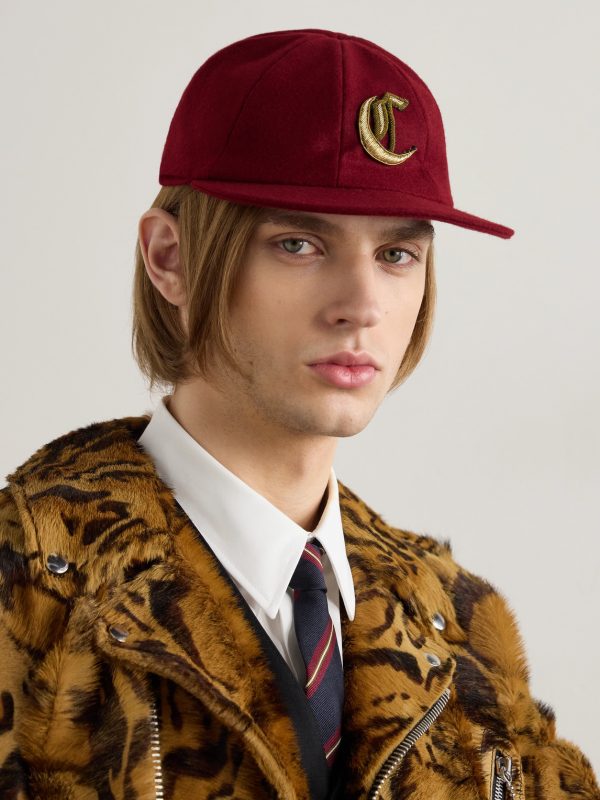Logo-Embellished Wool-Flannel Baseball Cap - OU Logo-Embellished Wool-Flannel Baseball Cap - OU
