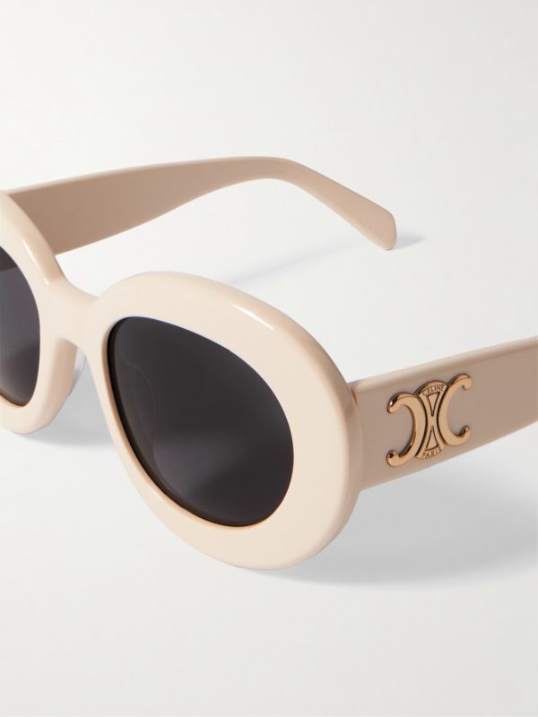 Oval-Frame Acetate Sunglasses - CU