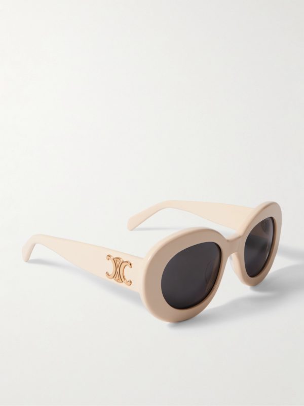 Oval-Frame Acetate Sunglasses - FR