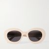 Oval-Frame Acetate Sunglasses