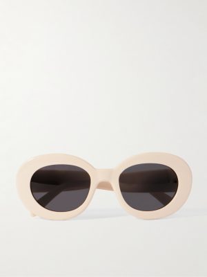 Oval-Frame Acetate Sunglasses