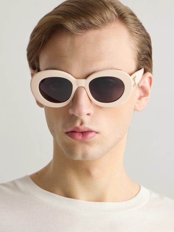 Oval-Frame Acetate Sunglasses - OU
