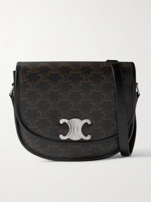 Besace Triomphe Medium Leather-Trimmed Logo-Print Coated-Canvas Messenger Bag Besace Triomphe Medium Leather-Trimmed Logo-Print Coated-Canvas Messenger Bag