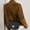 Besace Triomphe Medium Leather-Trimmed Logo-Print Coated-Canvas Messenger Bag - OU