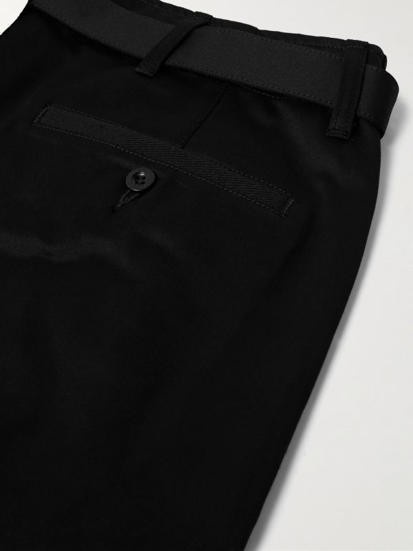 Straight-Leg Belted Cotton-Gabardine Trousers - CU Straight-Leg Belted Cotton-Gabardine Trousers - CU