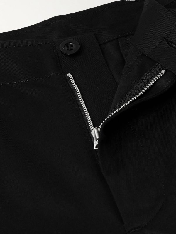 Straight-Leg Belted Cotton-Gabardine Trousers - E1 Straight-Leg Belted Cotton-Gabardine Trousers - E1