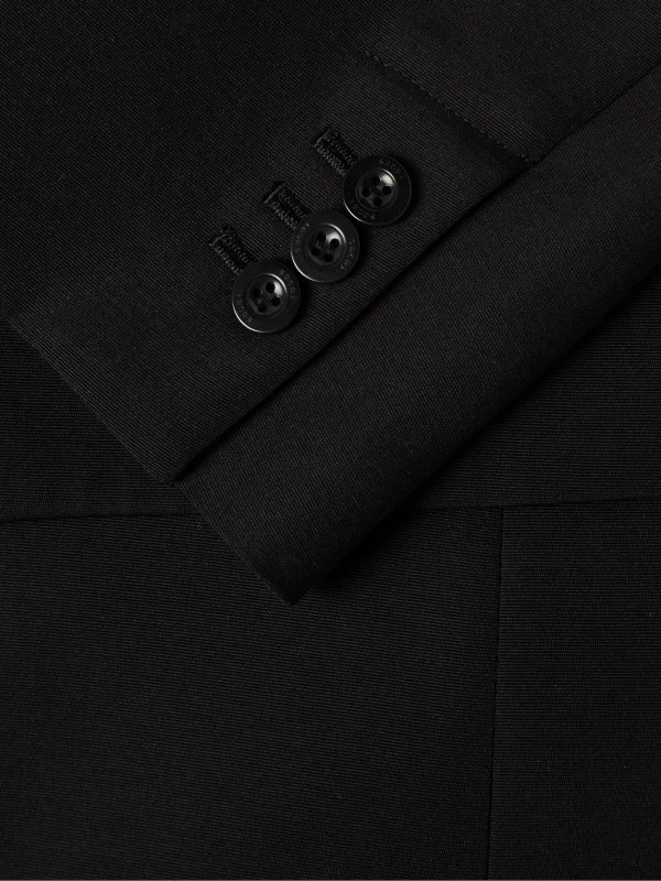 Double-Breasted Silk and Cotton-Blend Blazer - CU Double-Breasted Silk and Cotton-Blend Blazer - CU