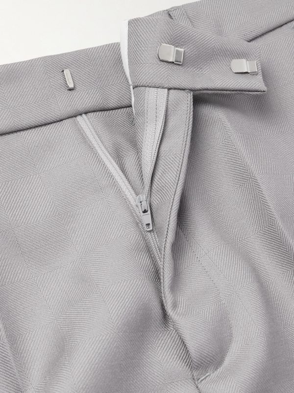 Primo Straight-Leg Checked Wool Trousers - E1