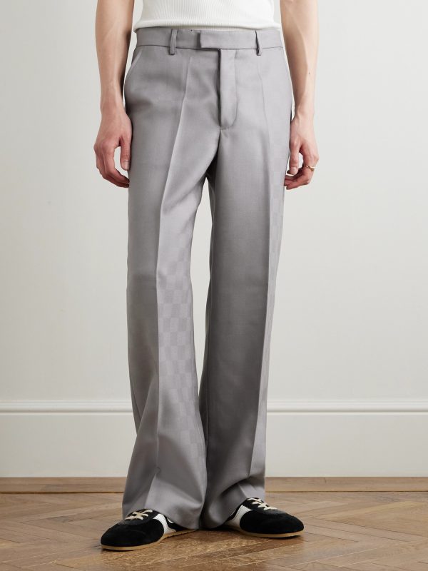 Primo Straight-Leg Checked Wool Trousers - FR