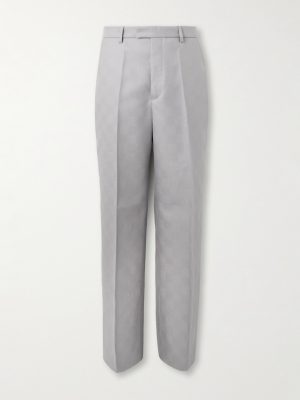 Primo Straight-Leg Checked Wool Trousers