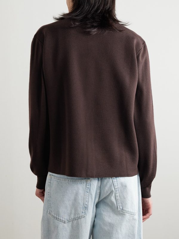 Lalo Logo-Appliquéd Wool Cardigan - BK Lalo Logo-Appliquéd Wool Cardigan - BK