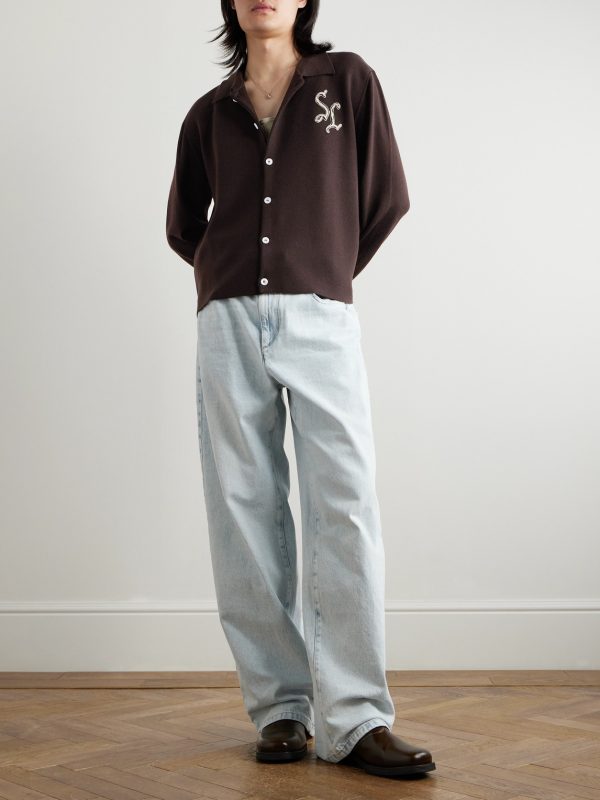 Lalo Logo-Appliquéd Wool Cardigan - OU Lalo Logo-Appliquéd Wool Cardigan - OU