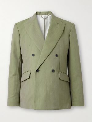 Pico Double-Breasted Wool Blazer