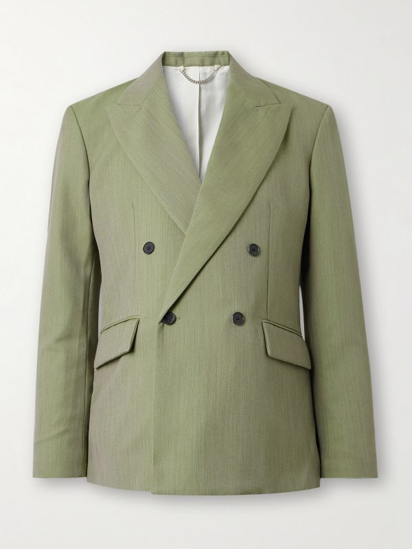 Pico Double-Breasted Wool Blazer