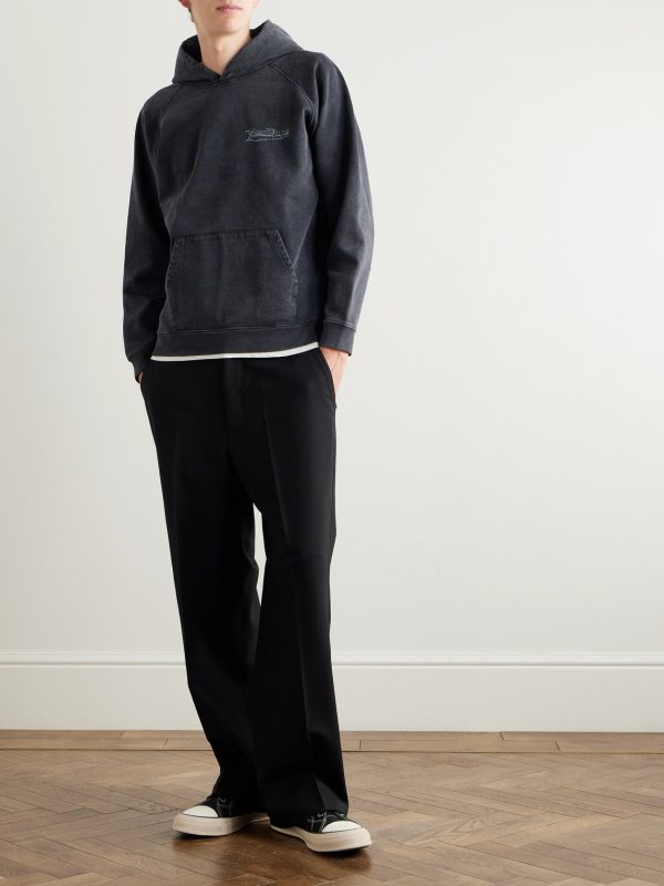 Mini Mini Logo-Print Organic Cotton-Jersey Hoodie - OU Mini Mini Logo-Print Organic Cotton-Jersey Hoodie - OU