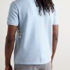 Logo-Appliquéd Striped Cotton-Piqué Polo Shirt - BK