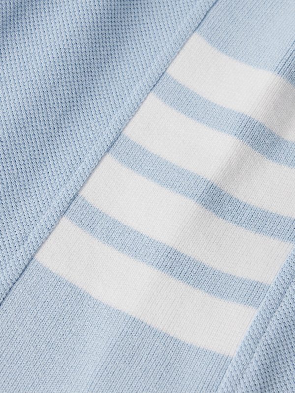 Logo-Appliquéd Striped Cotton-Piqué Polo Shirt - CU