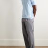 Logo-Appliquéd Striped Cotton-Piqué Polo Shirt - OU