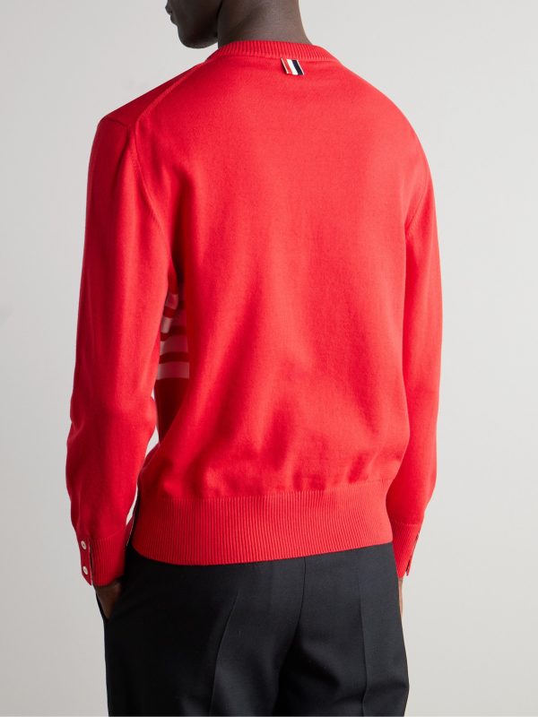 Striped Cotton Sweater - BK Striped Cotton Sweater - BK