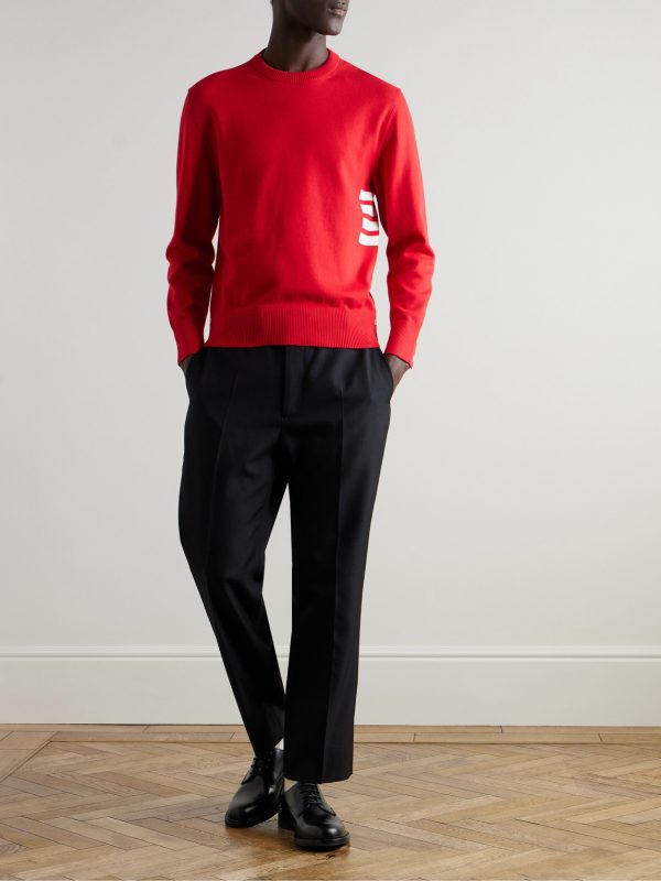 Striped Cotton Sweater - OU Striped Cotton Sweater - OU