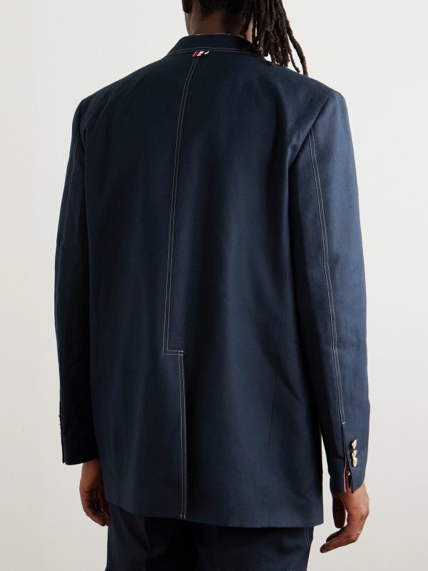 Cotton and Linen-Blend Blazer - BK