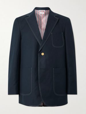 Cotton and Linen-Blend Blazer