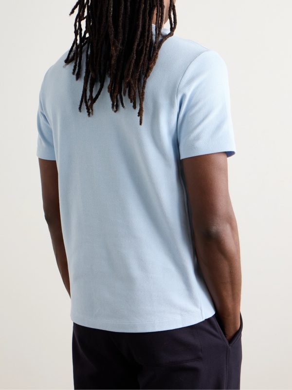 Logo-Appliquéd Striped Cotton-Piqué T-Shirt - BK Logo-Appliquéd Striped Cotton-Piqué T-Shirt - BK