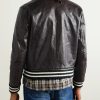 Prince Logo-Appliquéd Padded Leather Varsity Jacket - BK Prince Logo-Appliquéd Padded Leather Varsity Jacket - BK
