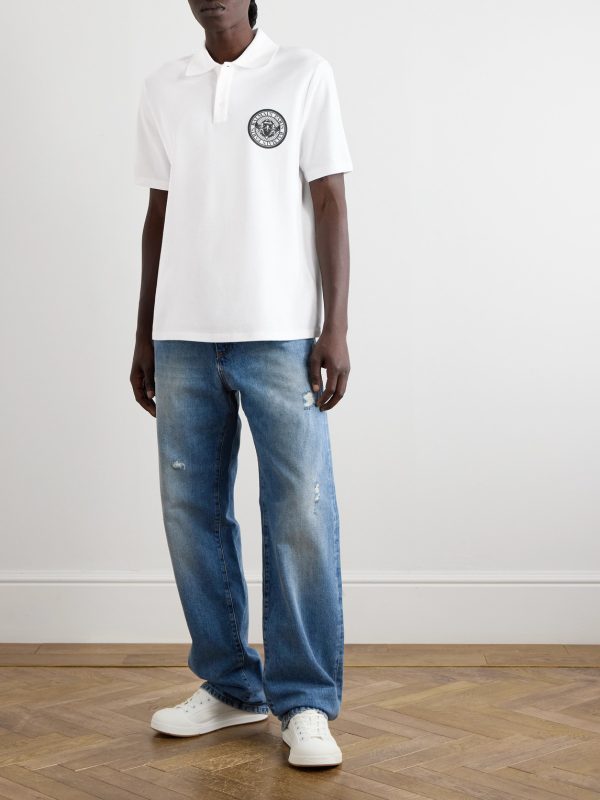 Logo-Print Cotton-Piqué Polo Shirt - OU Logo-Print Cotton-Piqué Polo Shirt - OU