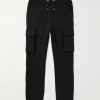 Tapered Cotton-Jersey Cargo Sweatpants