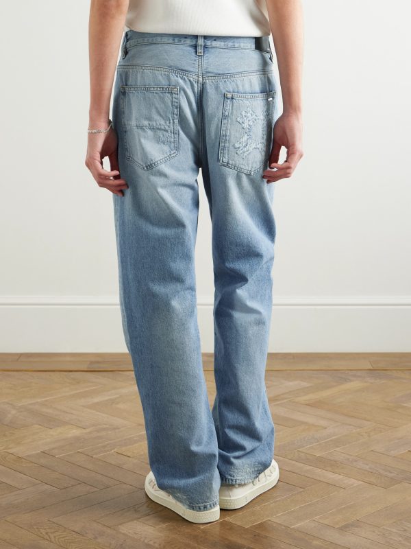 MA Quad Straight-Leg Distressed Jeans - BK MA Quad Straight-Leg Distressed Jeans - BK