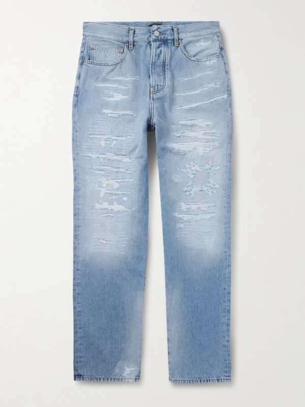 MA Quad Straight-Leg Distressed Jeans MA Quad Straight-Leg Distressed Jeans