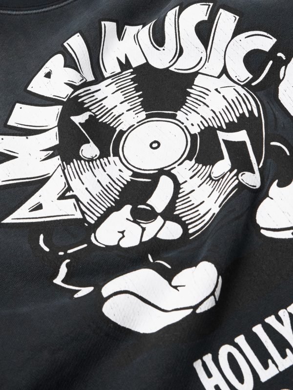 Music Record Logo-Print Cotton-Jersey Sweatshirt - CU Music Record Logo-Print Cotton-Jersey Sweatshirt - CU