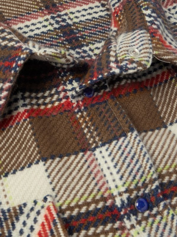 Distressed Checked Cashmere Shirt - CU