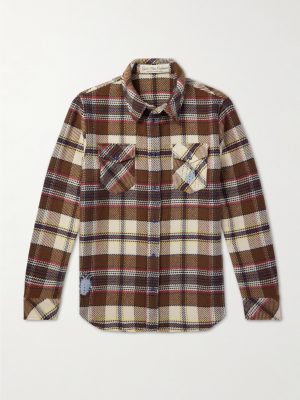 Distressed Checked Cashmere Shirt