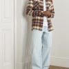 Distressed Checked Cashmere Shirt - OU