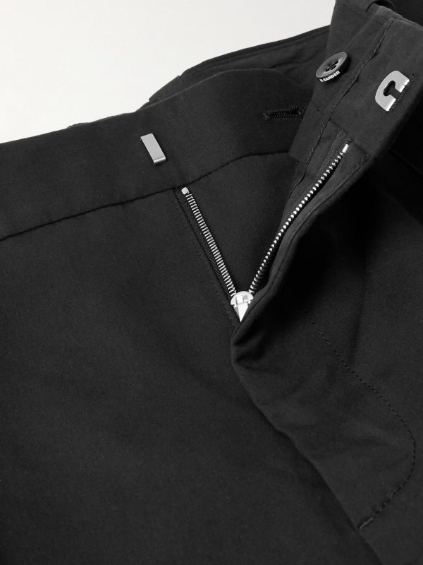 Cropped Straight-Leg Belted Cotton and Silk-Blend Poplin Trousers - E1 Cropped Straight-Leg Belted Cotton and Silk-Blend Poplin Trousers - E1