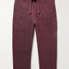 Judo Belted Upcycled Textured-Cotton Trousers Judo Belted Upcycled Textured-Cotton Trousers