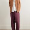 Judo Belted Upcycled Textured-Cotton Trousers - OU Judo Belted Upcycled Textured-Cotton Trousers - OU
