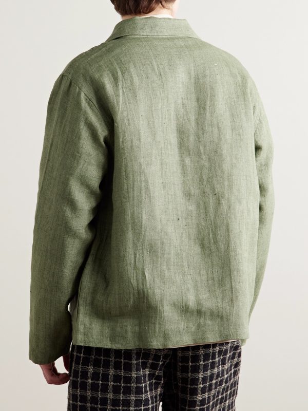 Embellished Linen Overshirt - BK