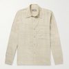 Checked Cotton and Silk-Blend Shirt