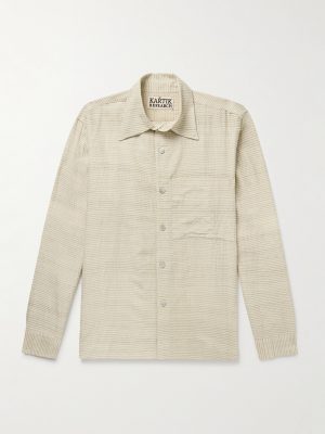 Checked Cotton and Silk-Blend Shirt Checked Cotton and Silk-Blend Shirt