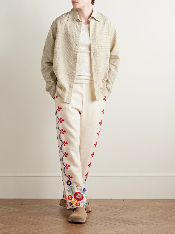 Checked Cotton and Silk-Blend Shirt - OU