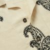 Camp-Collar Paisley-Print Linen Shirt - CU Camp-Collar Paisley-Print Linen Shirt - CU