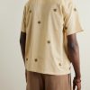 Camp-Collar Embroidered Cotton Shirt - BK